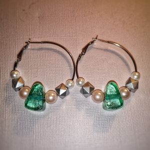 Handmade chunky plastic hoops